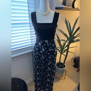 Lulus elastic waist wide leg pant